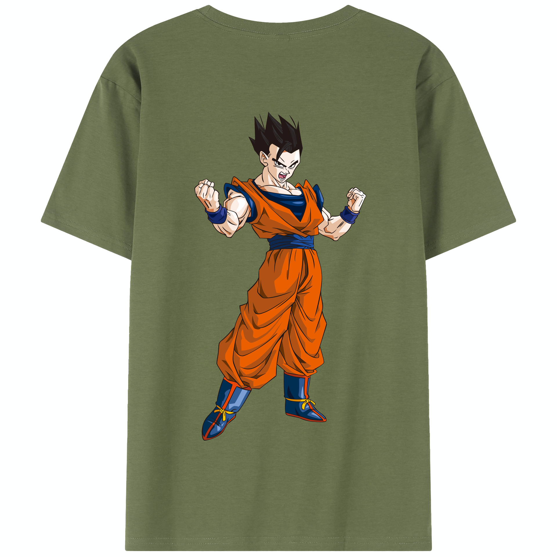 （画像用） ドラゴンボール 孫 悟飯（そんごはん）DRAGON BALL Son Gohan 綿100％半袖Tシャツ（背面プリント）